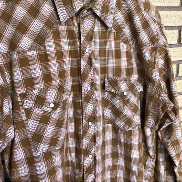 Vintage 60's Western Style Shirt - Chest 46 - Unisex - Cotton Button Down - Med - Picture 12 of 14